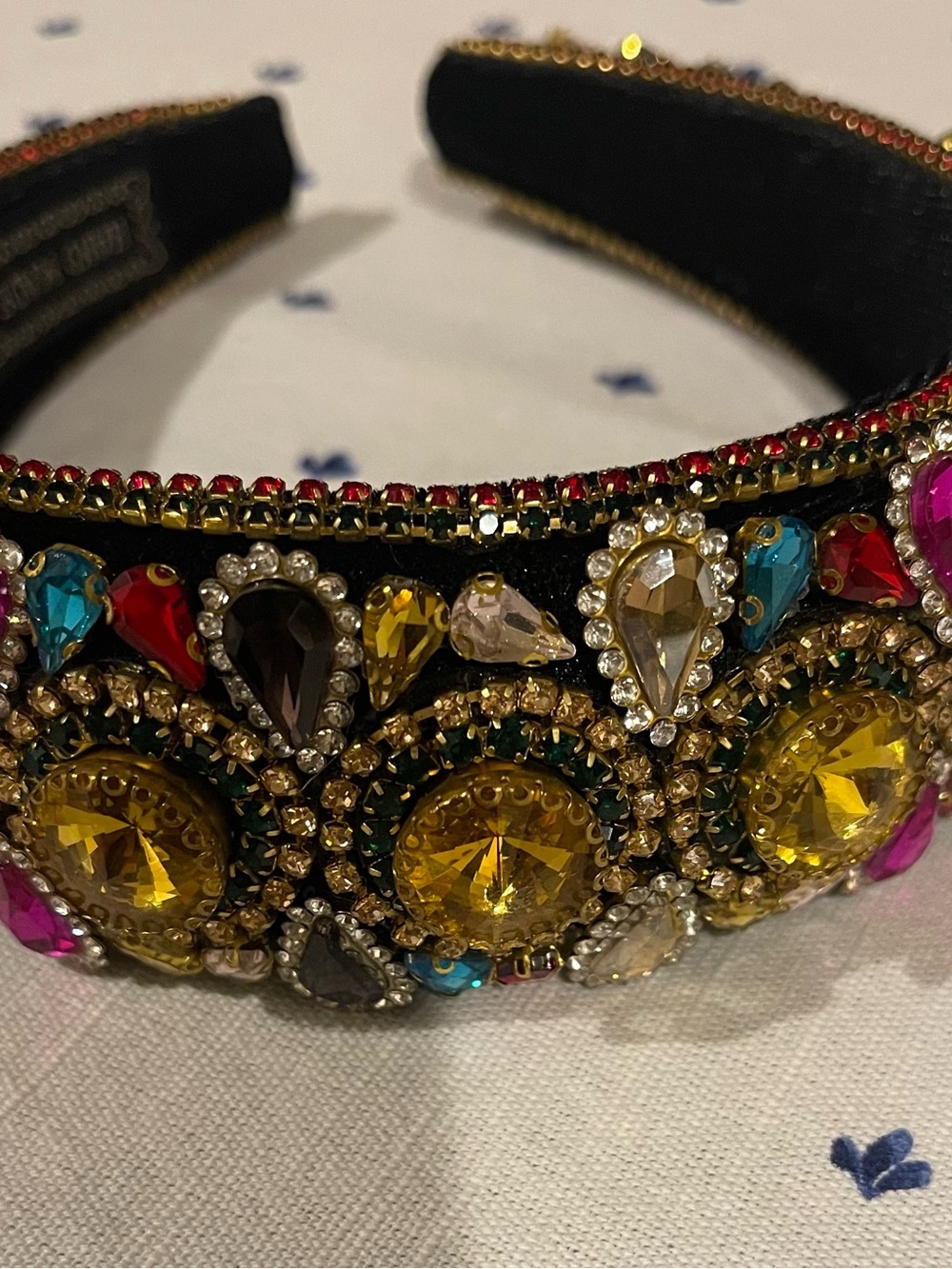 Embellished Jeweled Headband - Multicolor